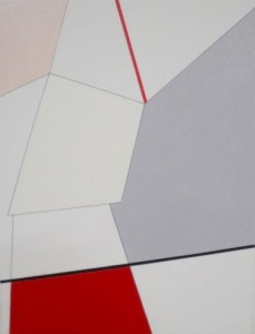 24 x 30 x 41cm acrylic, tape on wood panel NFS 