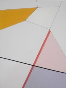 24 x 30 cm x 41 mm Acrylic, tape on wood panel $150 